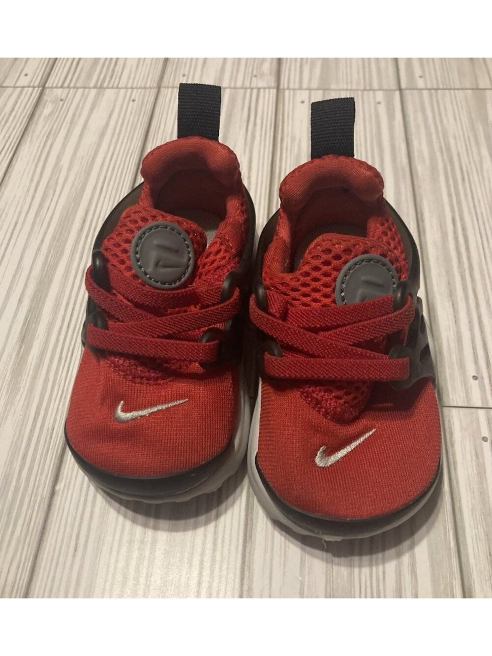 Nike Little Presto (TD) Toddler's Shoes Size 4C University Red Black 844767-600